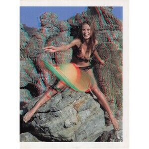 Heidi Klum Bikini model Woman Long Legs Vintage Print Ad Poster Pinup 3d Art